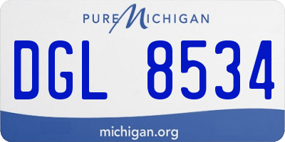 MI license plate DGL8534