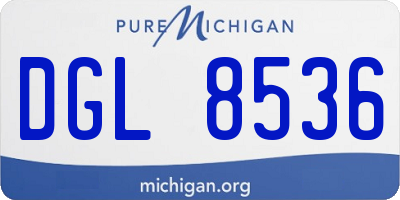 MI license plate DGL8536