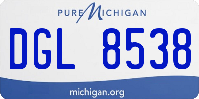 MI license plate DGL8538
