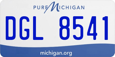 MI license plate DGL8541