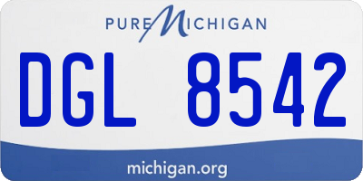MI license plate DGL8542