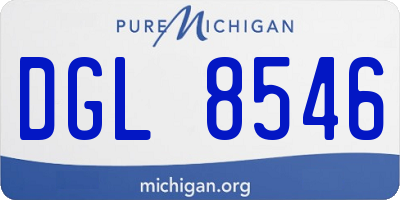 MI license plate DGL8546