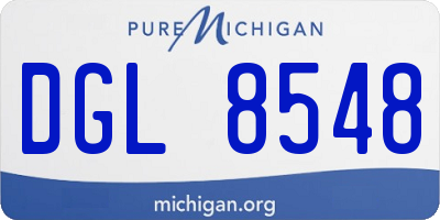 MI license plate DGL8548