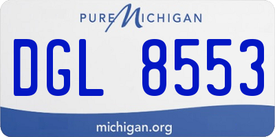 MI license plate DGL8553