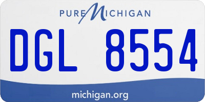 MI license plate DGL8554