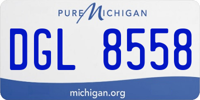 MI license plate DGL8558