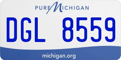 MI license plate DGL8559