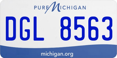 MI license plate DGL8563