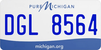 MI license plate DGL8564