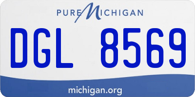 MI license plate DGL8569