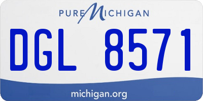 MI license plate DGL8571