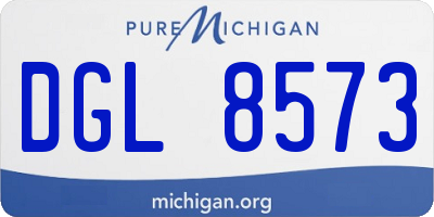 MI license plate DGL8573