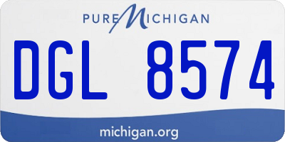 MI license plate DGL8574