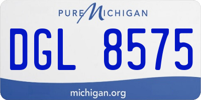 MI license plate DGL8575