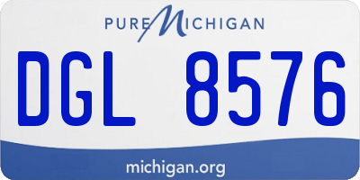 MI license plate DGL8576