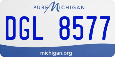 MI license plate DGL8577