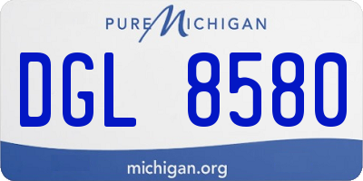 MI license plate DGL8580