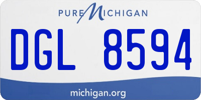 MI license plate DGL8594