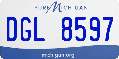 MI license plate DGL8597