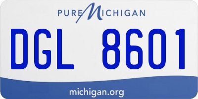 MI license plate DGL8601