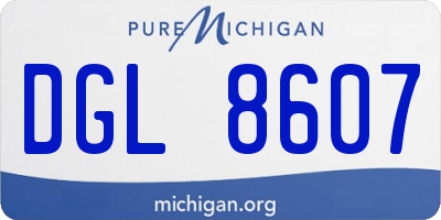 MI license plate DGL8607