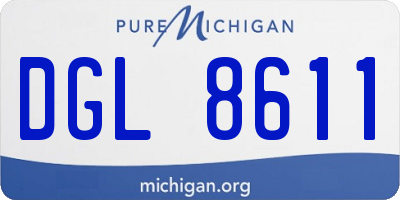 MI license plate DGL8611