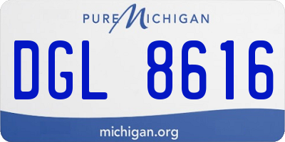MI license plate DGL8616