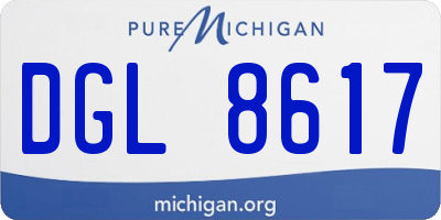 MI license plate DGL8617