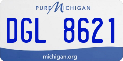 MI license plate DGL8621