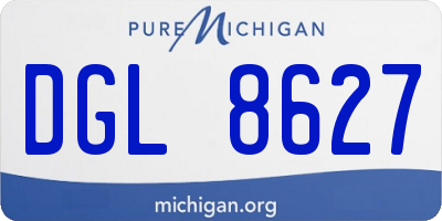 MI license plate DGL8627