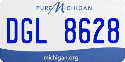 MI license plate DGL8628