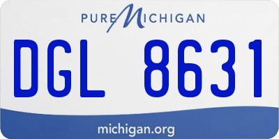 MI license plate DGL8631