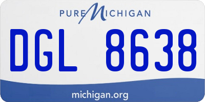 MI license plate DGL8638