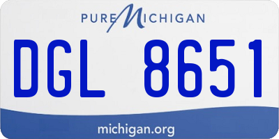 MI license plate DGL8651