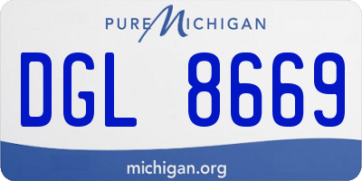 MI license plate DGL8669