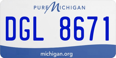 MI license plate DGL8671