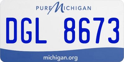 MI license plate DGL8673