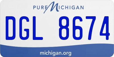 MI license plate DGL8674