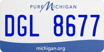 MI license plate DGL8677