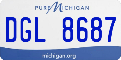 MI license plate DGL8687