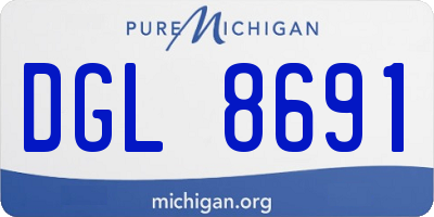 MI license plate DGL8691