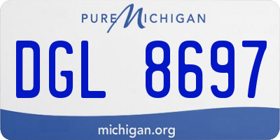 MI license plate DGL8697