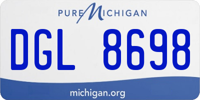 MI license plate DGL8698