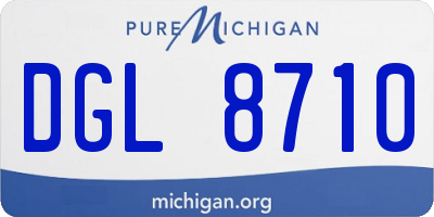 MI license plate DGL8710