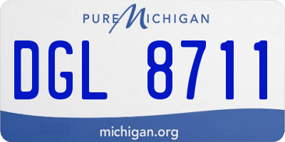 MI license plate DGL8711