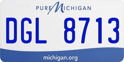 MI license plate DGL8713