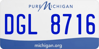 MI license plate DGL8716