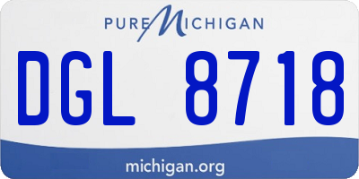 MI license plate DGL8718