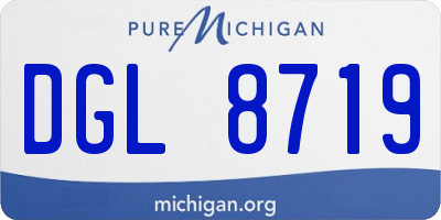 MI license plate DGL8719