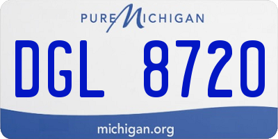 MI license plate DGL8720